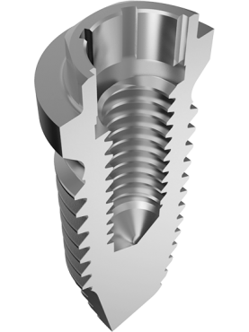 Coupe de l'implant LIKE BS RP (∅ 3.75mm) connectique compatible Branemark system®